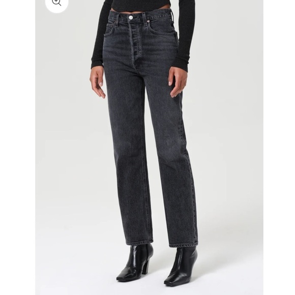 Agolde Denim - AGOLDE High Rise 90s Pinch Jeans - Black- Size 23
